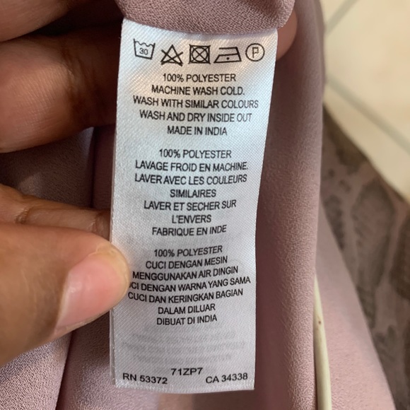 0514 French connection pink snakeskin dress sz 2 - Picture 7 of 8